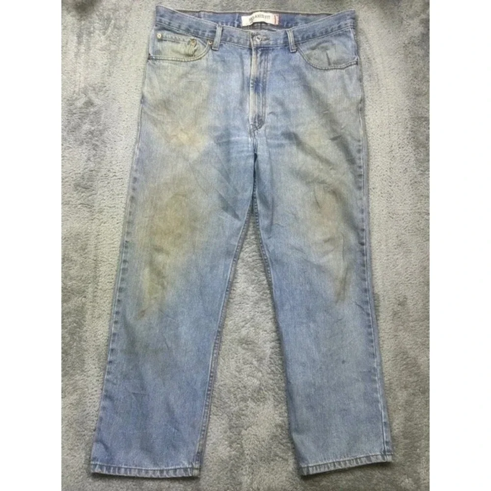 Vintage Levi's‎ 550 Jeans Men's 38x30 Blue Distressed Faded Work Relaxed Fit Y2K
